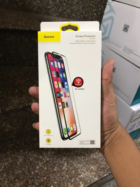 Kính cường lực full màn iPhone X/ XS max 6.5 / 6.1 inch hiệu baseus