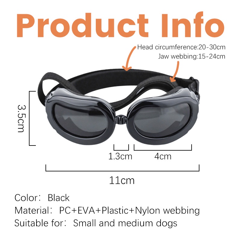 HamshMoc Kính Bảo Vệ Mắt Chống Gió Chống Sương Mù Chống Tia UV Dành Cho Thú Cưng