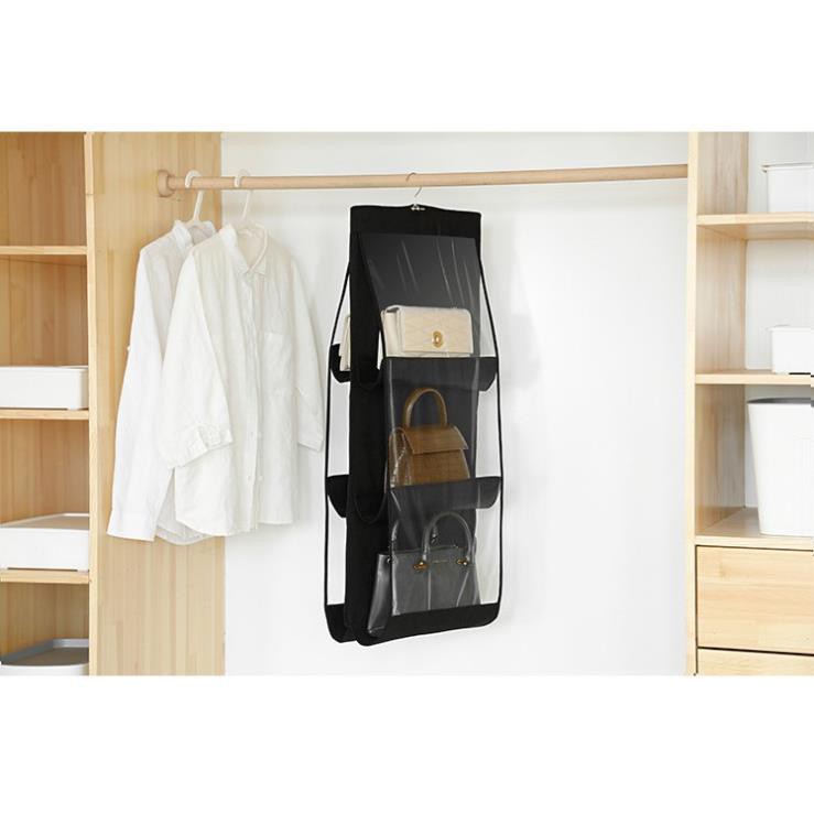 Túi treo giỏ xách chống bụi 6 ô đa năng - HV Store 422