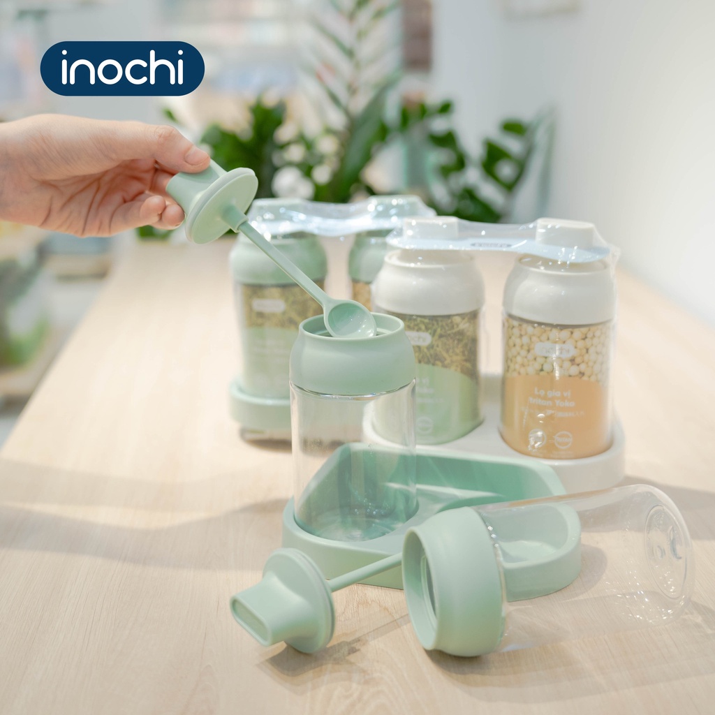 Bộ 2 hộp gia vị Tritan Yoko - Inochi tiêu chuẩn nhật bản