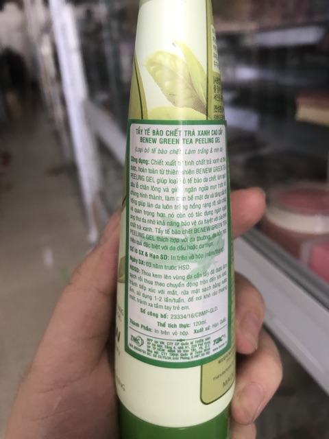 (Giá sỉ ) Tẩy da chết trà xanh cao cấp Hàn Quốc Benew Green Tea Peeling Gel (120ml)