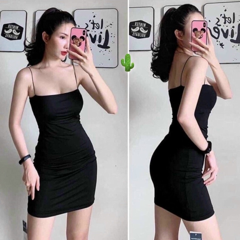 Đầm body dây bún siêu ôm tôn dáng