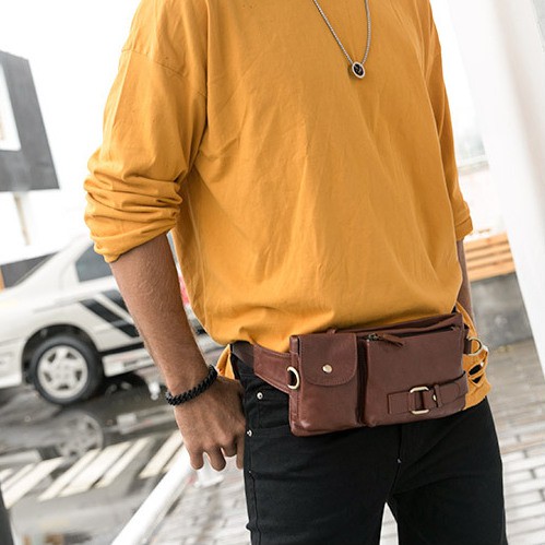 Túi nam đeo chéo, túi bao tử nam da bò thật 2 màu Zachi T54 | BigBuy360 - bigbuy360.vn