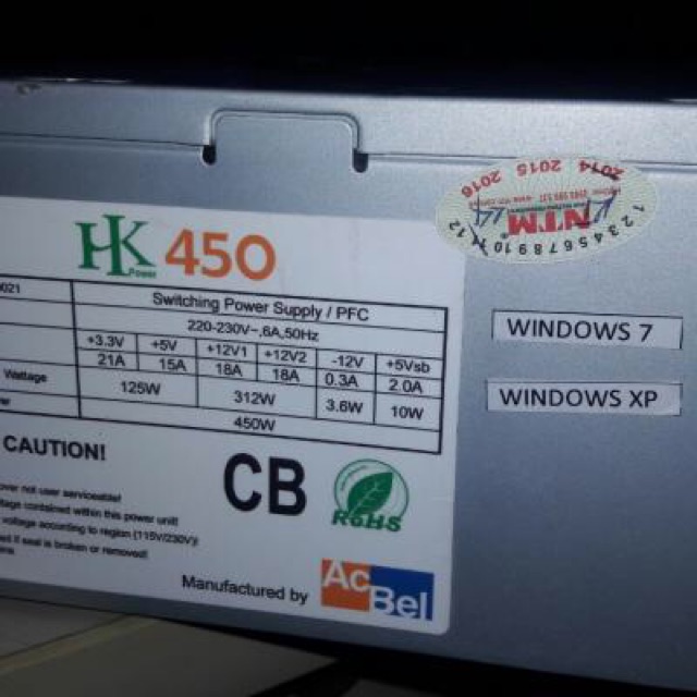 Nguồn cst acbel 450w hàng tháo máy