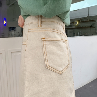 chân váy jean Lưng Cao Plus Size 5xl