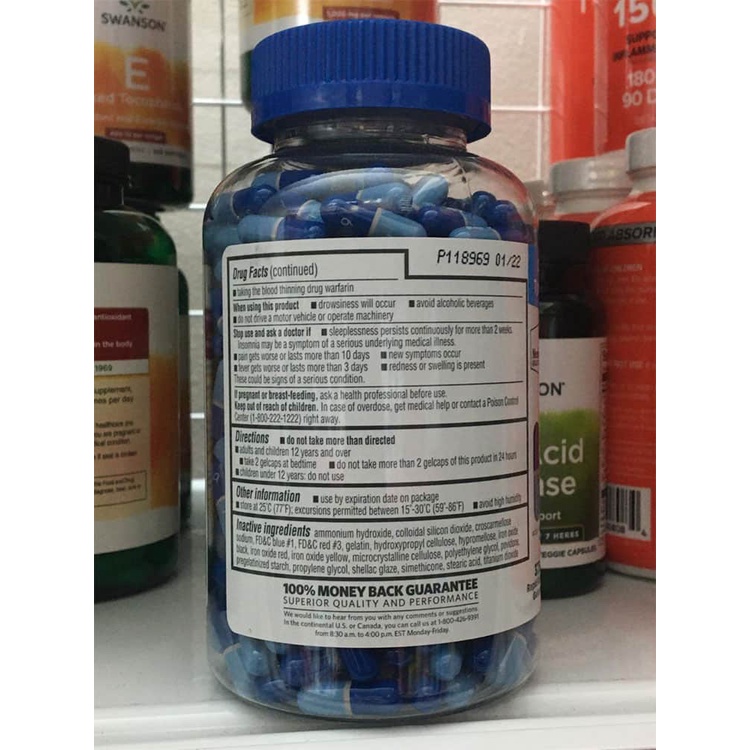 Hạ sốt giảm đau Member’s Mark Acetaminophen PM 500mg 375 Gelcaps