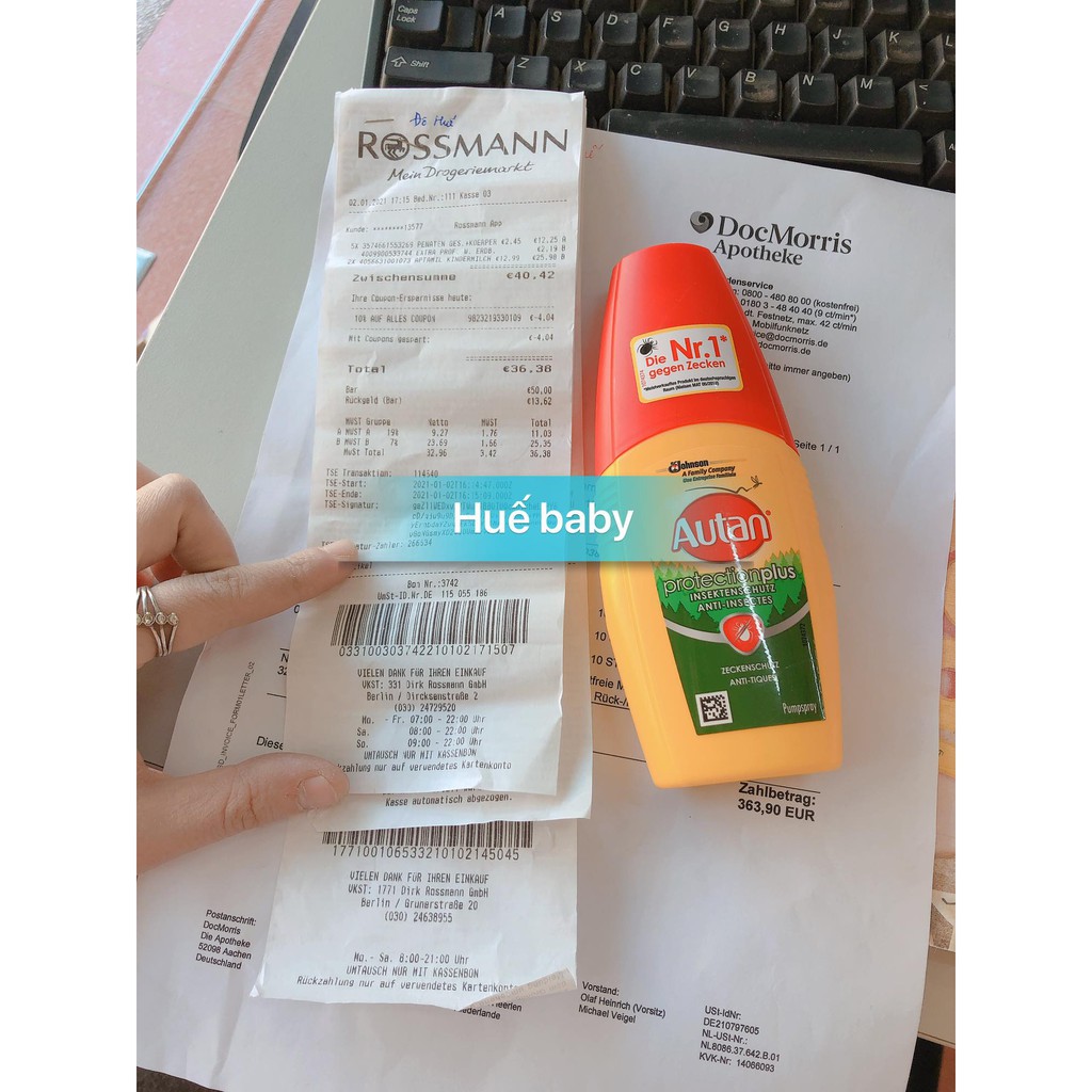 Xịt chống muỗi và côn trùng Autan (bili mua siêu thị Đức) cực nhạy