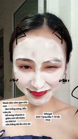 Bột đắp mặt sữa bò (mask dẻo)