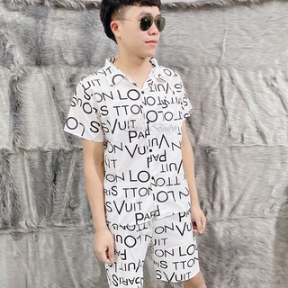 Bộ nam chất lụa L.V Sang chảnh