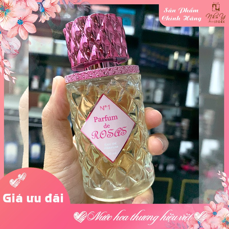 [Hoàn Xu Xtra]  Nước hoa nữ PARFUM DE ROSAS No.1 (70ml) - Hương Hoa cỏ Gỗ Xạ hương.