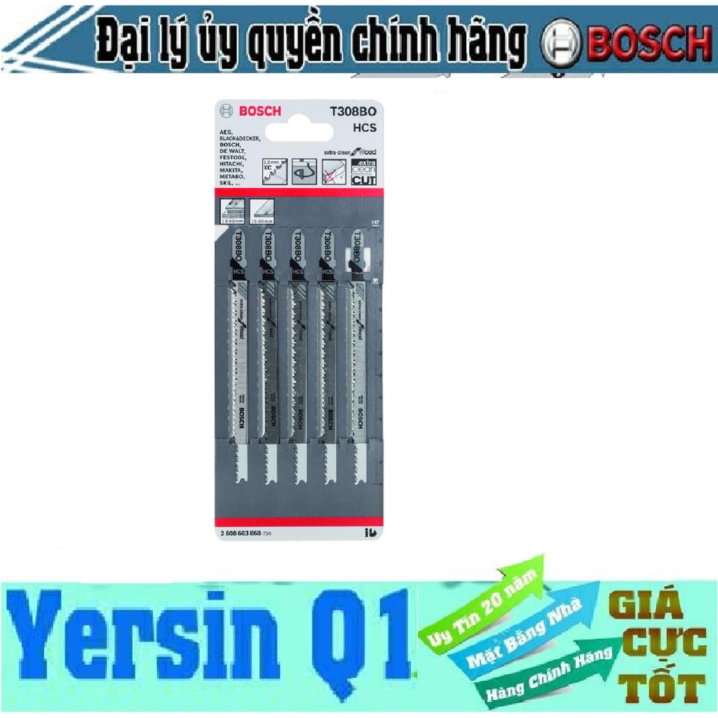 Lưỡi cưa lọng gỗ T308B/T308BO (bộ 5 lưỡi)