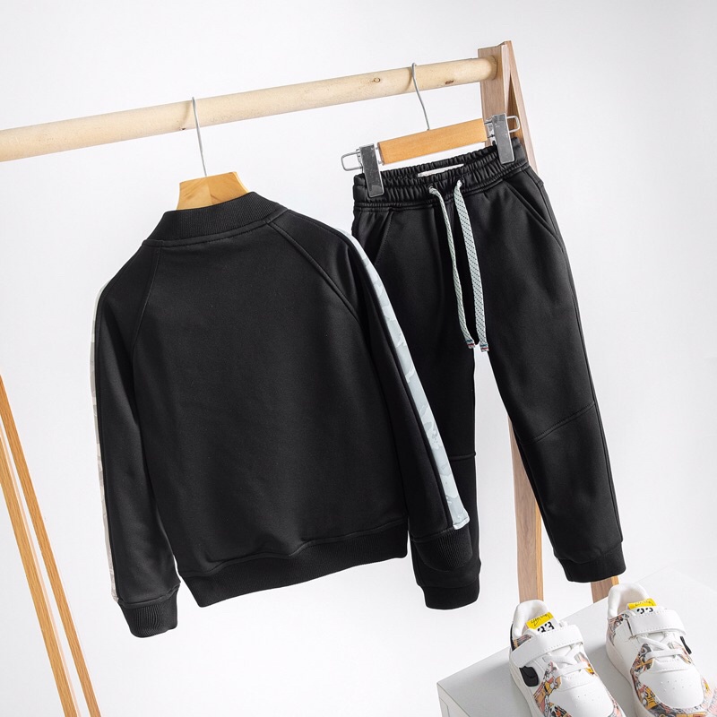 Bộ nỉ bé trai lót lông dày ấm, size từ 15-65kg, khoẻ khoắn siêu cool ngầu