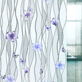 5m decal dán kiếng A055 hoa bướm tím khổ 45cm