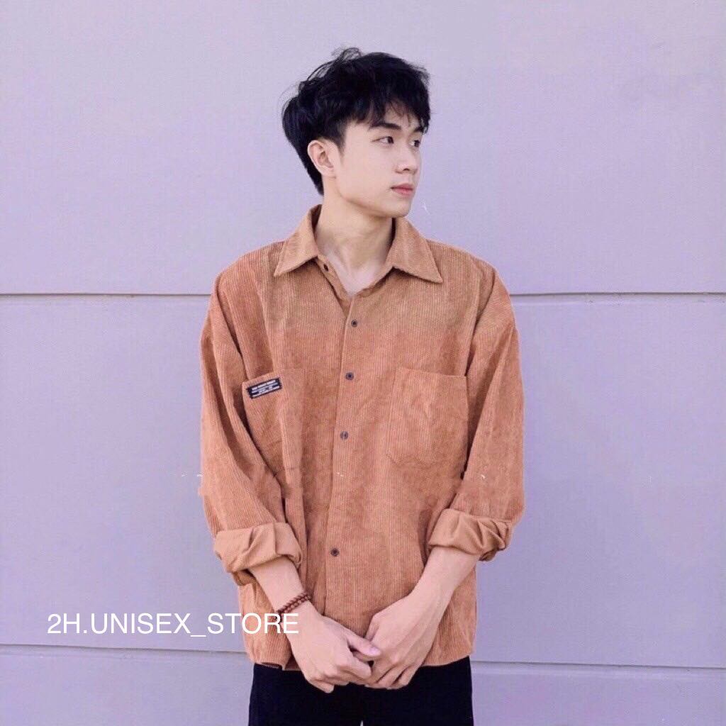 ÁO SƠ MI NHUNG TĂM VINTAGE FORM RỘNG UNISEX 2H.UNISEX_STORE