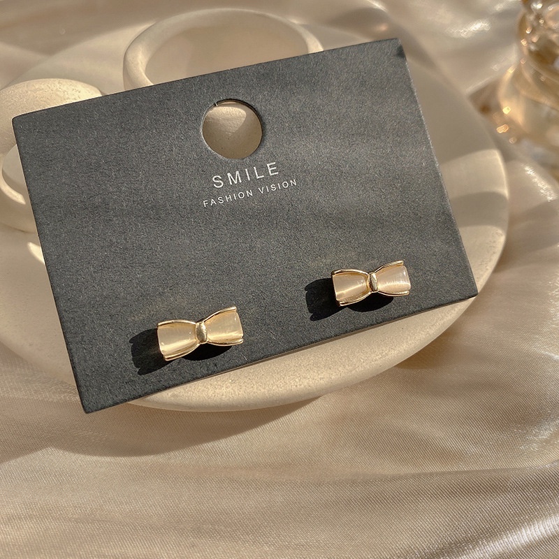 Khuyên Tai Hình Nơ Đính Đá Opal Phong Cách Mới 2022 Cá Tính Đơn Giản