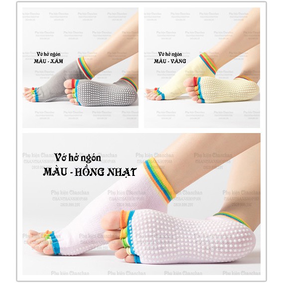 Vớ tập Yoga nữ - vớ xỏ ngón chống trượt  32k / đôi