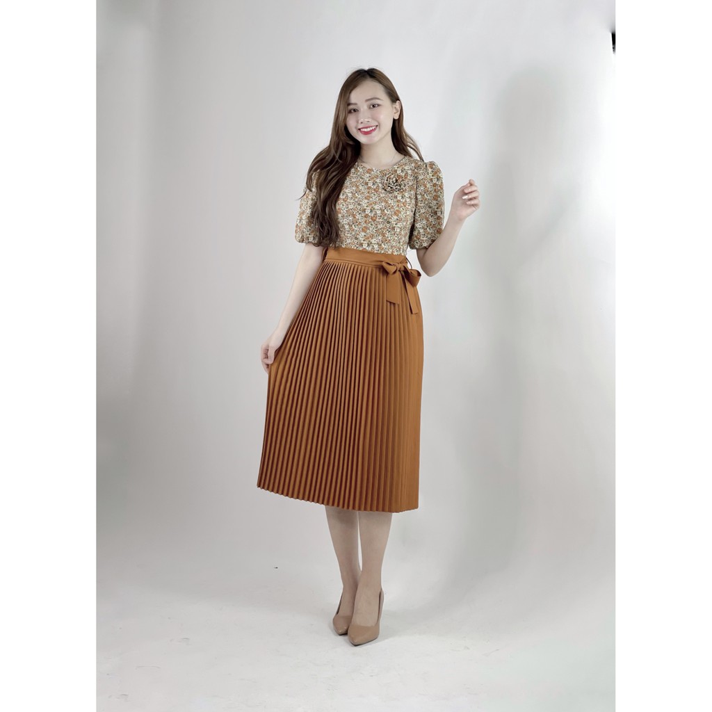 Đầm công sở liền thân kèm chân váy xếp ly cao cấp Emvy-K36 (Mua 1 được 2 ) | BigBuy360 - bigbuy360.vn