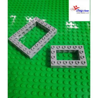 Gạch technic khung trung tâm màu ghi nhạt - phụ kiện Moc