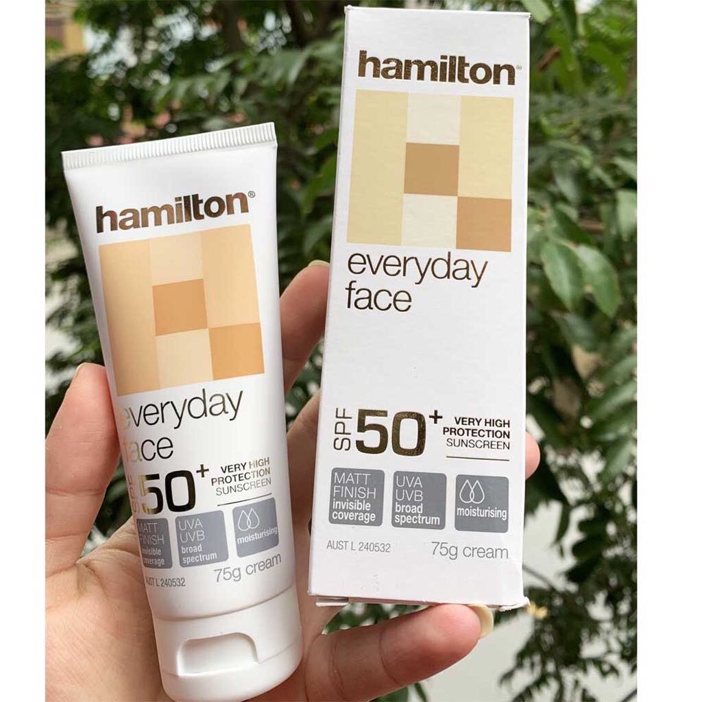 Hamilton Everyday Face Cream SPF50+ ( Kem Chống Nắng Không Hương Liệu )