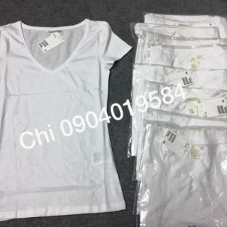 Áo thun trơn cổ tim #hm basic