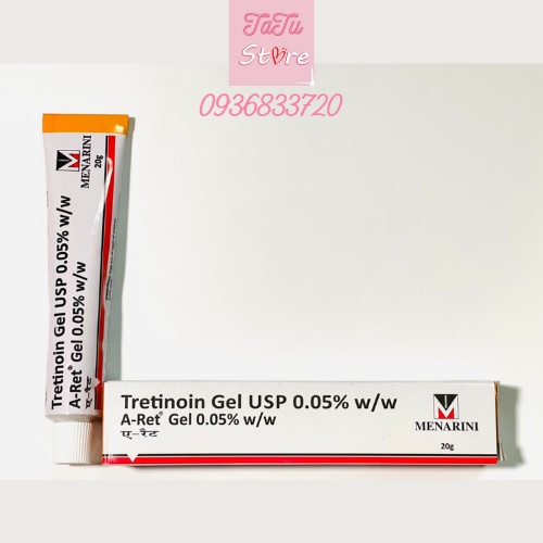 Kem Tretinoin 0,05% đẩy mụn viêm, mụn ẩn làm sạch bề mặt da.
