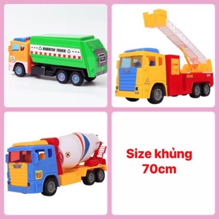 [Nhiều mẫu] Xe đồ chơi bánh trớn size khủng cho bé (xe cẩu, xe bêtong, xe rác) 