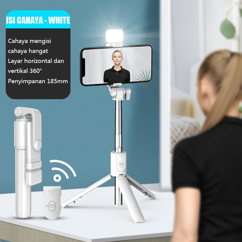 Gậy Tự Sướng Bluetooth 3 Trong 1 HM8 R1 MACARON / R1-S Có Đèn LED Và Điều Khiển Từ Xa
