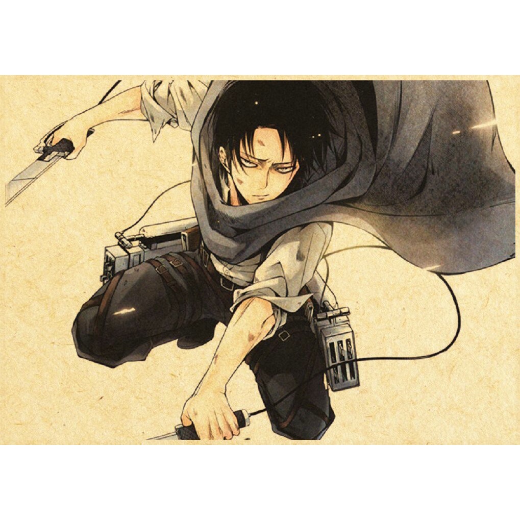 Set 3 Tấm Poster Phim Attack on Titan Trang Trí Nội Thất