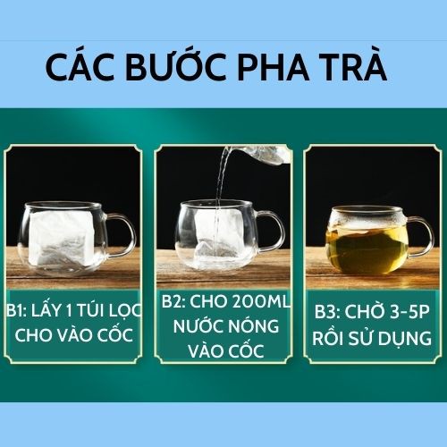 Trà Ích Mẫu  Gia Truyền Thông Cát_Trà túi lọc thảo mộc điều hòa kinh nguyệt, cân bằng nội tiết, giảm đau bụng kinh