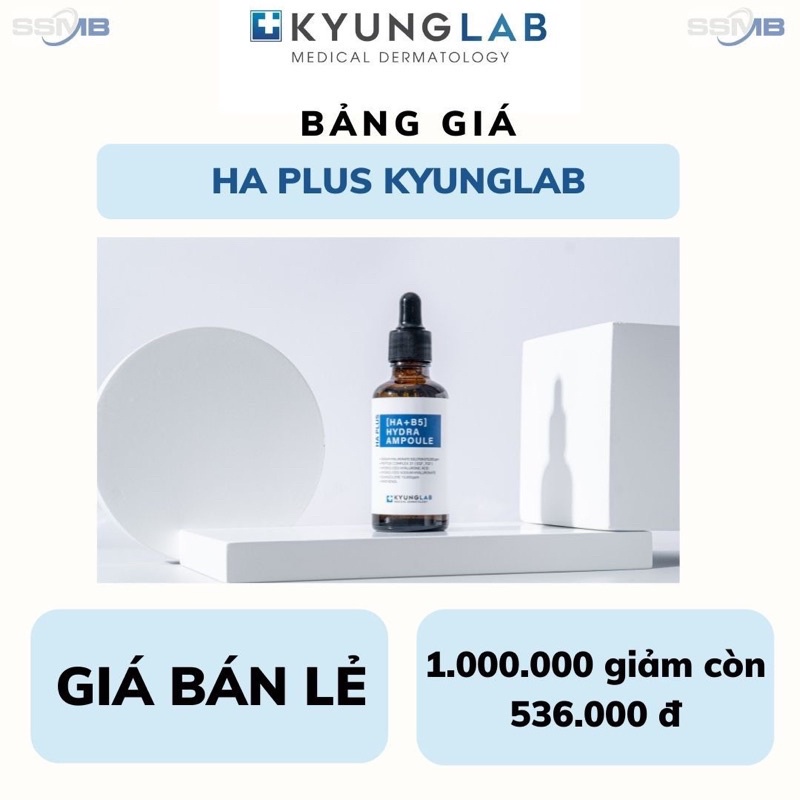 Serum căng bóng da Kyung Lab chính hãng HA PLUS tinh chất cấp nước [HA+B5] HYDRA AMPOULE 50ml chống lão hóa xóa nhăn