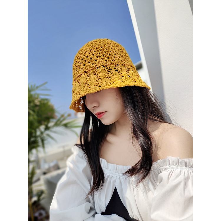 Mũ Cói Rộng Vành Thời Trang Biển Cho Nữ