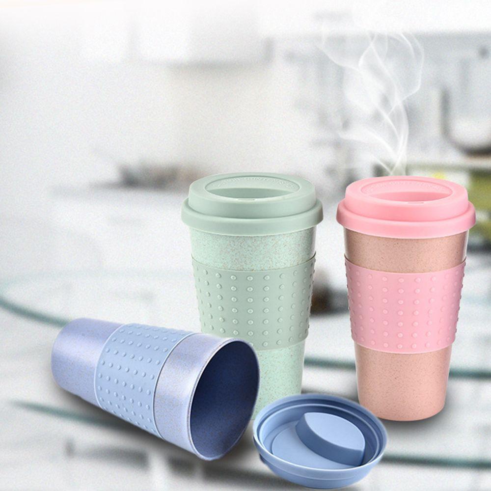 PISTA Cốc Nhựa Uống Cà Phê Có Nắp Đậy Tiện Dụng