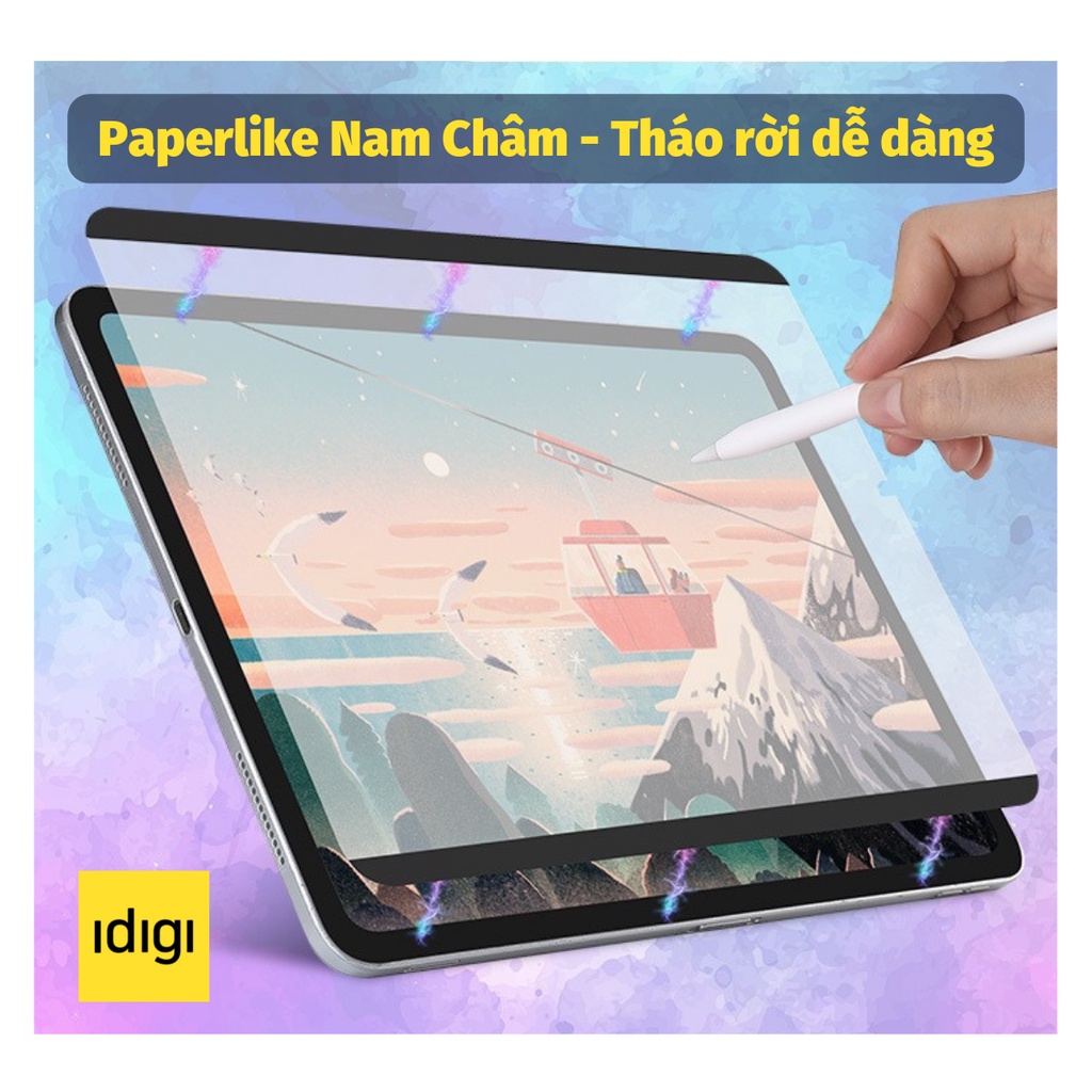 Miếng dán Paperlike từ tính nam châm iPad Pro11/10.5/10.2/iPad 9.7 12.9. Tặng kèm túi đựng