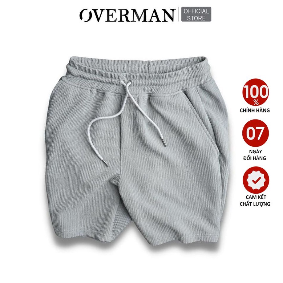 Quần đùi thể thao nam xốp Thái tập gym, Quần short nam chất cotton co dãn 4 chiều QD02 - Overman