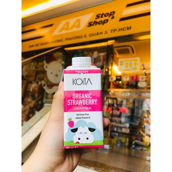 SỮA TƯƠI HỮU CƠ KOITA ITALY ĐỦ VỊ HỘP 200ML