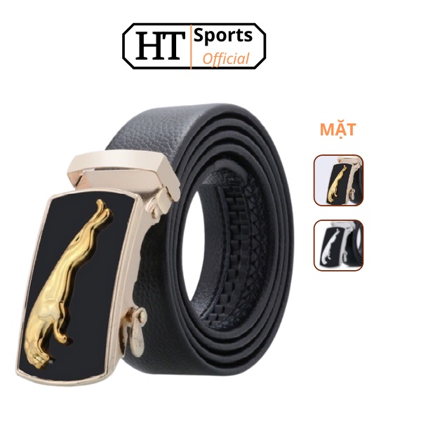 Thắt lưng nam, dây nịt nam mặt báo HT Sports da bò bền đẹp khóa tự động, phong cách thời trang sang trọng lịch sự