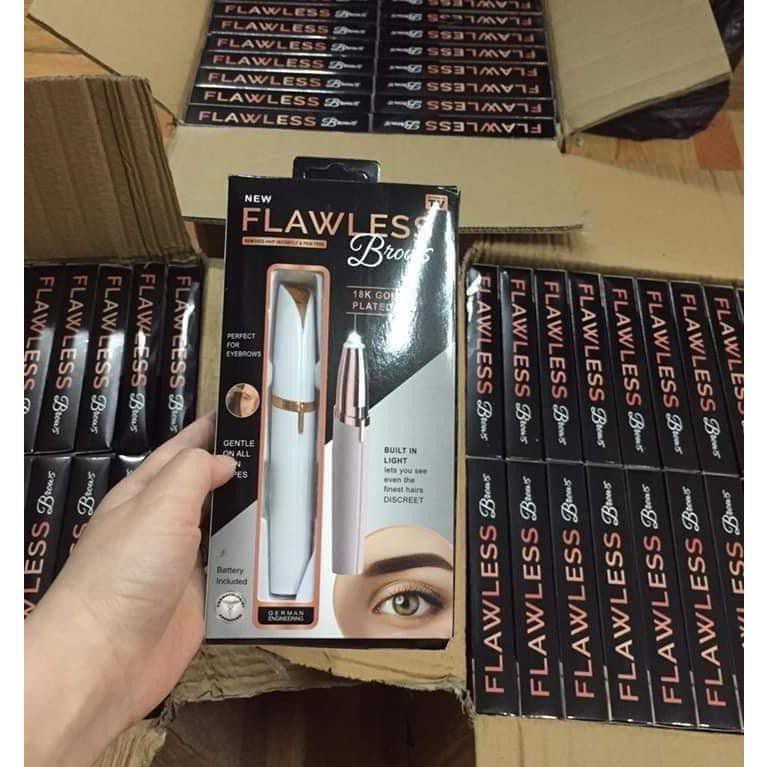 Máy tỉa lông mặt, lông mày, ria mép Flawless Brows dao cạo theo hình xoắn ốc, không đau ( BẢO HÀNH 3T )