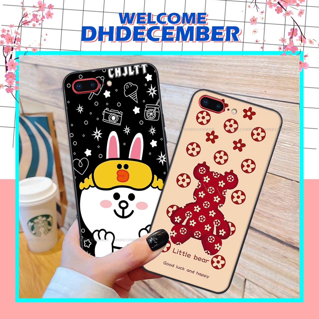 Ốp lưng iphone 7 PLUS / 8 PLUS in hình gấu K@ws, gấu nâu, dor@emon RẺ- ĐẸP- BỀN