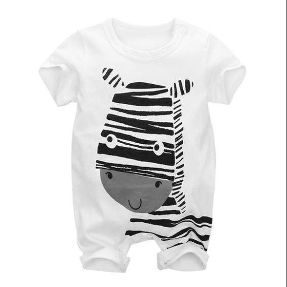 Thời trang cotton baby romers phim hoạt hình in quần áo trẻ em