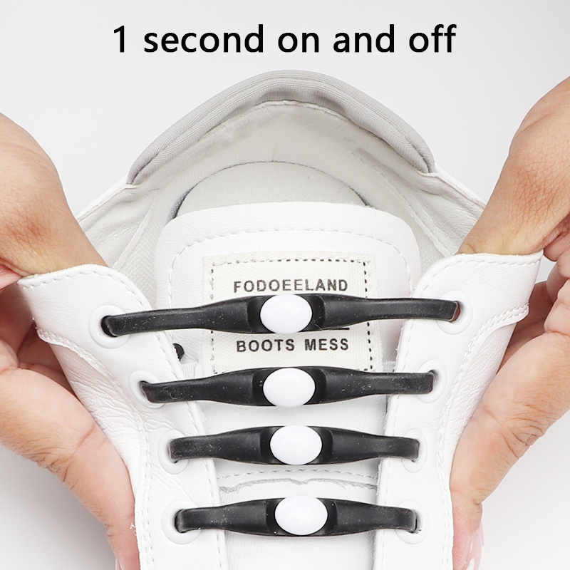 Set 12 Dây Giày Silicone Co Giãn Không Cần Buộc Tiện Lợi Dành Cho Nam Và Nữ