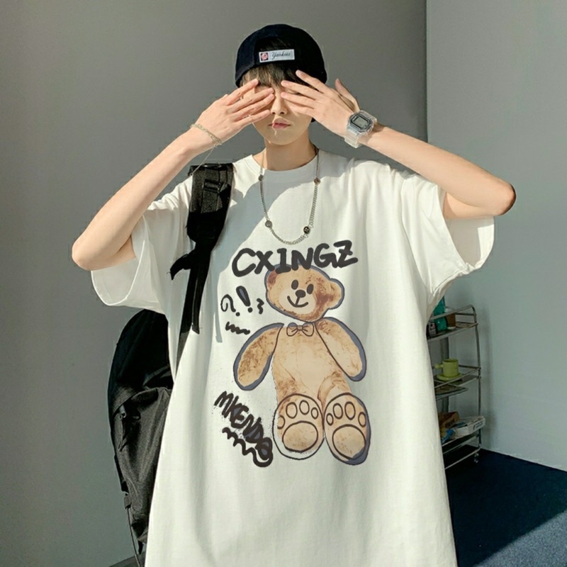 Áo thun nam nữ , áo phông chất cotton in hình con gấu