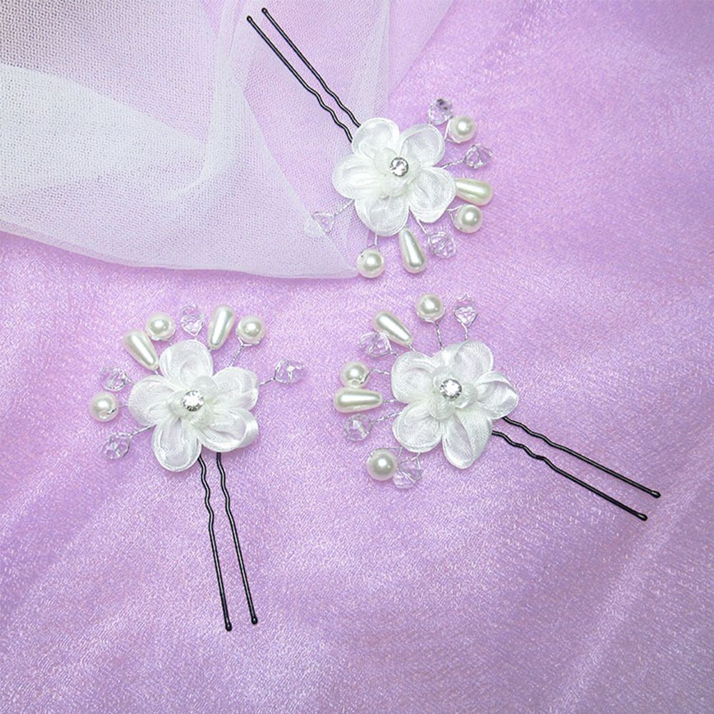Kẹp tóc hình hoa đính ngọc trai giả thời trang xinh xắn cho nữ