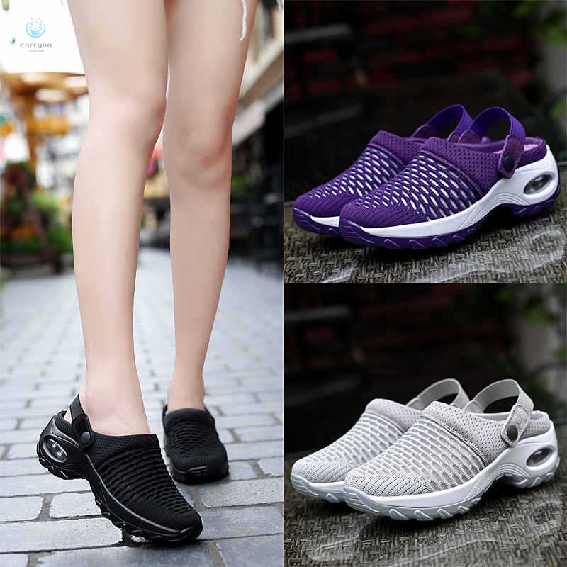 Giày Lưới Có Đệm Khí Đi Bộ Chỉnh Hình Thoáng Khí Giản Dị Cho Unisex