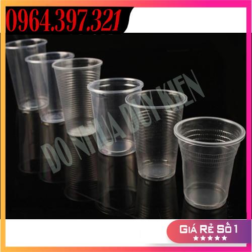 SỈ 50Cốc Nhựa 400ml Cả Nắp Nhựa Chịu Nhiệt Tốt 100 Cốc Nhựa 400ml Cả Nắp - Dập Được Nắp R