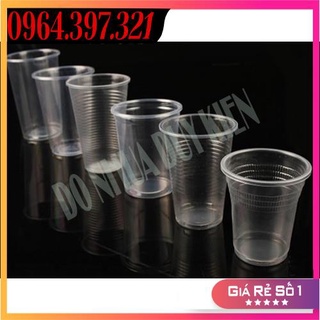 SỈ 50Cốc Nhựa 400ml Cả Nắp Nhựa Chịu Nhiệt Tốt 100 Cốc Nhựa 400ml Cả Nắp - Dập Được Nắp R