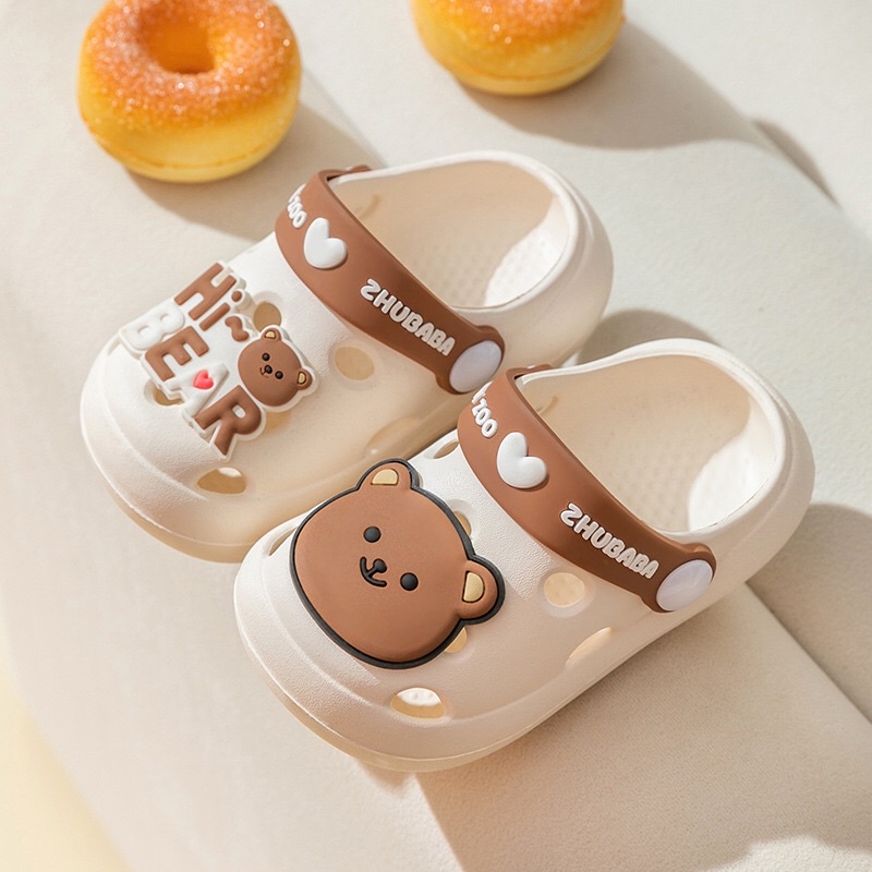 Dép sục cho bé Zhubaba Gấu xinh siêu nhẹ thoáng khí mã SKA5