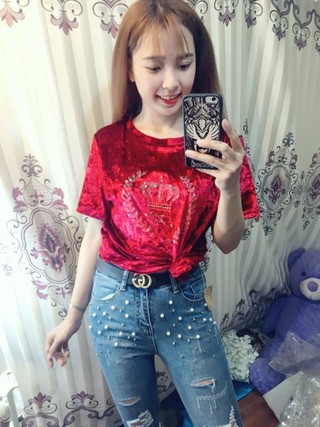 Áo nhung đỏ