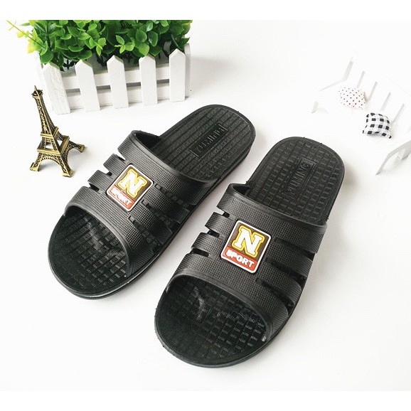 Dép quai ngang nam Chữ N Sport đơn giản có 2 màu