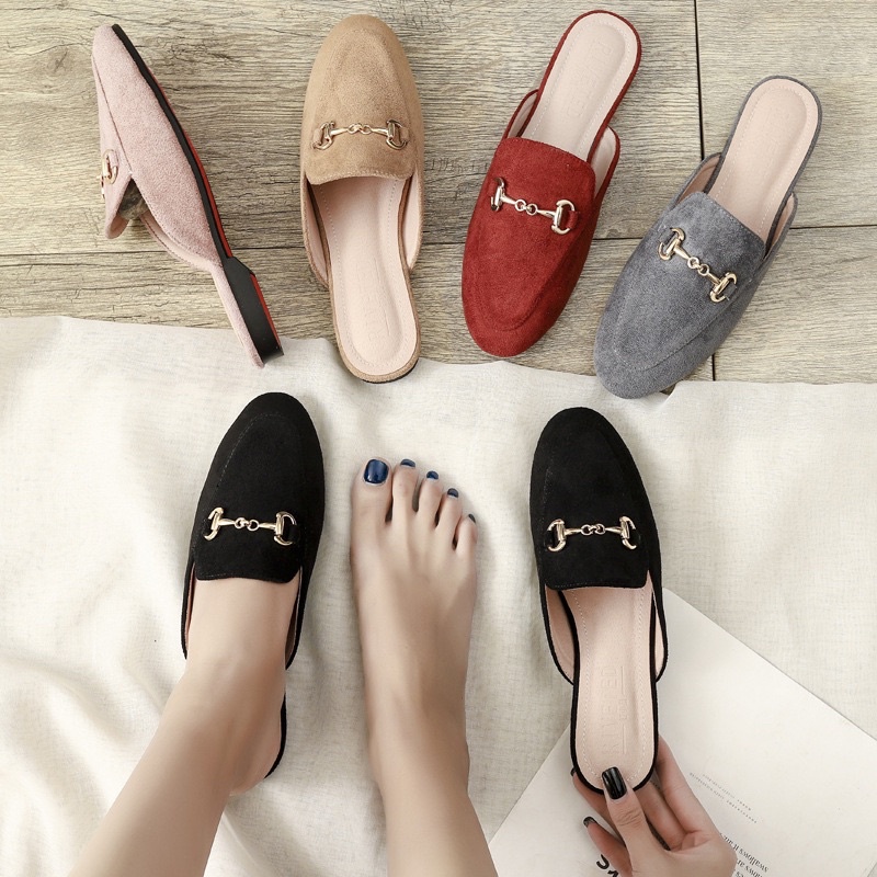 (KÈM ẢNH THẬT) Sục da lộn mũi tròn khoá ngang BIG SIZE 40-44
