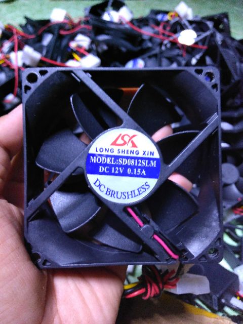 Quạt làm máy ấp trứng- 8 phân -12v